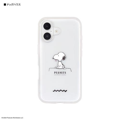グルマンディーズ(gourmandis) SNGG-82A(ドッグハウス) ピーナッツ スヌーピー IIIIfit Clear iPhone16 対応 ケース