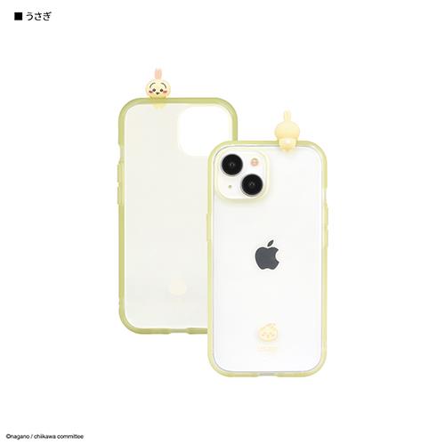 グルマンディーズ(gourmandis) CK-28C うさぎ ちいかわ フレーム IIIIfit Clear iPhone15 / 14 / 13 対応 ケース