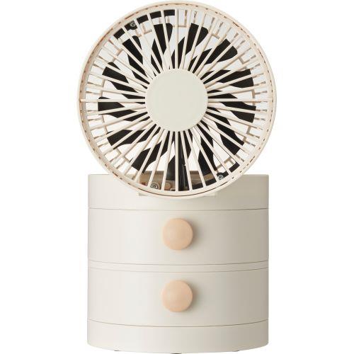 ドウシシャ(Doshisha) FSW-113U-CR(クリーム) 11cmUSB引き出しデスクファン 卓上扇風機 風量3段階