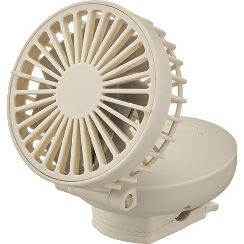 ドウシシャ(Doshisha) FSZ-61BBE ﾍﾞｰｼﾞｭ DCコンパクトファンミニクリ クリップ扇風機USB-typeC充電風量3段階