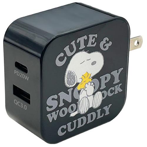 アークス SNA-91(ブラック) SNOOPY AC充電器PD+QC