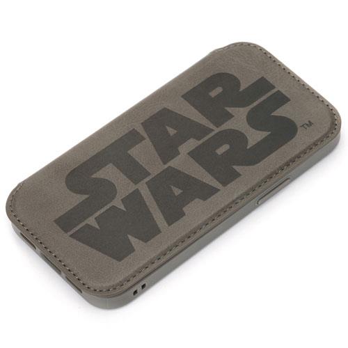 PGA PG-DGF20F03SW ロゴ iPhone 12 mini用 ガラスフリップケース 横開きタイプ