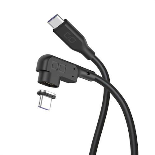 CIO(シーアイオー) CIO-SLLMG-CC2-BK L字 CtoC 2m マグネットシリコンケーブル ブラック