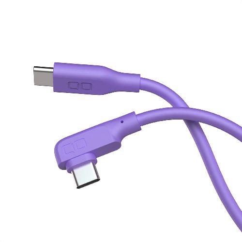 CIO(シーアイオー) CIO-SLL30000N2-CC2-PP(パープル) CIO L字型シリコンケーブルN2 CtoC 240W 2m