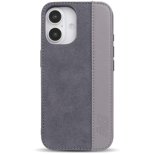 エム・ディー・シー(エムディーシー) md755403 iPhone16用 new balance スタンド付き背面ケース スエード ブルーグレー