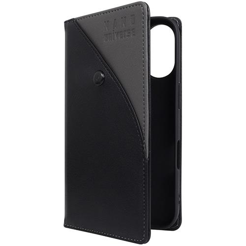 エム・ディー・シー(エムディーシー) md755451 iPhone16Pro用 nano universe 手帳ケース バイカラー ブラック