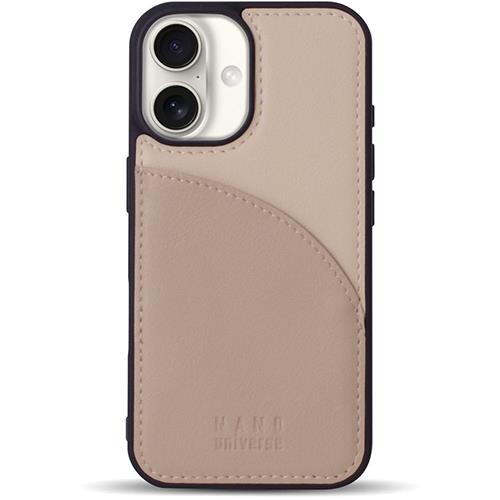 エム・ディー・シー(エムディーシー) md755463 iPhone16用 nano universe ｶｰﾄﾞﾎﾟｹｯﾄ付き背面ｹｰｽ バイカラー ベージュ