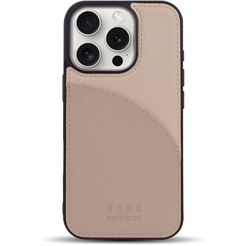 エム・ディー・シー(エムディーシー) md755473 iPhone16Pro用 nano universe ｶｰﾄﾞﾎﾟｹｯﾄ付き背面ｹｰｽ ﾊﾞｲｶﾗｰ ベージュ