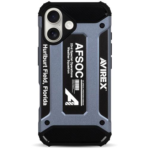 エム・ディー・シー(エムディーシー) md755582 iPhone16用 AVIREX 耐衝撃ケース アーミータフ ブルー