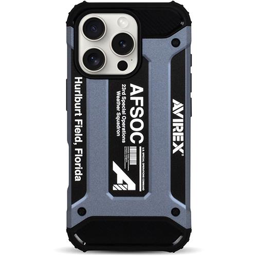 エム・ディー・シー(エムディーシー) md755592 iPhone16Pro用 AVIREX 耐衝撃ケース アーミータフ ブルー