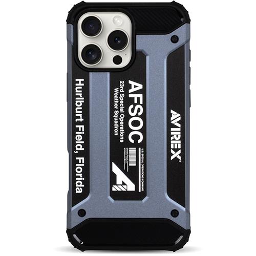 エム・ディー・シー(エムディーシー) md755602 iPhone16ProMax用 AVIREX 耐衝撃ケース アーミータフ ブルー