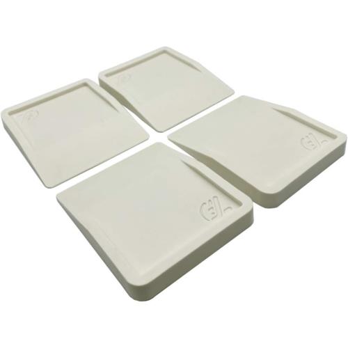 タツフト TFi-7015W 冷蔵庫キズ凹み防止ゴムマット 白 高さ10mm 耐荷重400kg 4個合計 4個入り