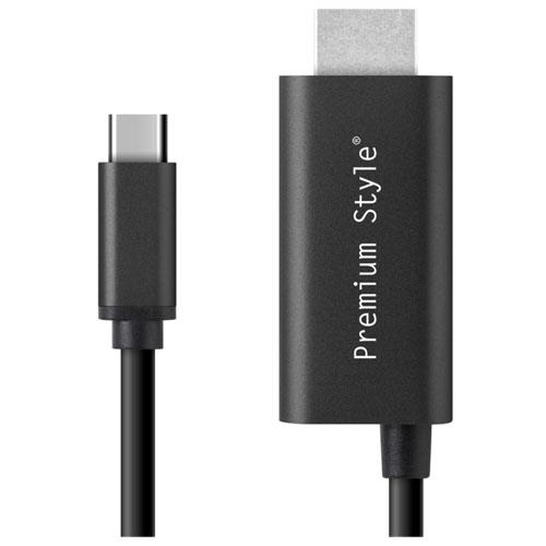 PGA PG-SWTV2MBK ブラック Premium Style TYPE-Cコネクタ HDMIミラーリングケーブル 2m