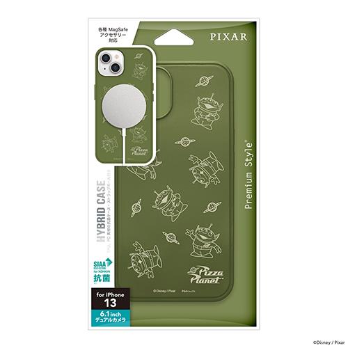 PGA PG-DMGPT21K04LGM(エイリアン) iPhone 13用 MagSafe対応 抗菌ハイブリッドケース