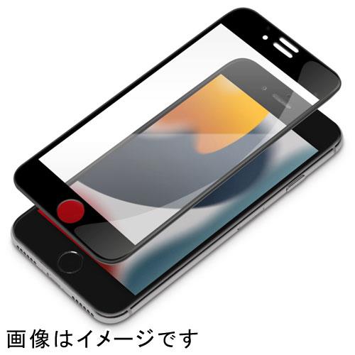 PGA PG-22MGL08FBL iPhone SE 第3/SE 第2/8/7/6s/6用 液晶全面保護ｶﾞﾗｽ ﾌﾞﾙｰﾗｲﾄ低減/光沢