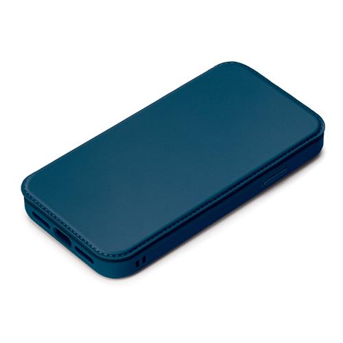 PGA PG-22KGF03NV ネイビー iPhone14用 手帳型 ガラスフリップケース