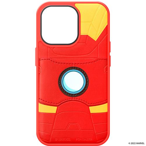 PGA PG-DPT22Q21IRM(アイアンマン) iPhone 14 Pro用 タフポケットケース 耐衝撃/耐振動