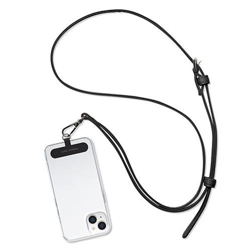 PGA PG-SDSTP06BK(ブラック) ストラップホルダー付 ショルダーストラップ PUレザータイプ