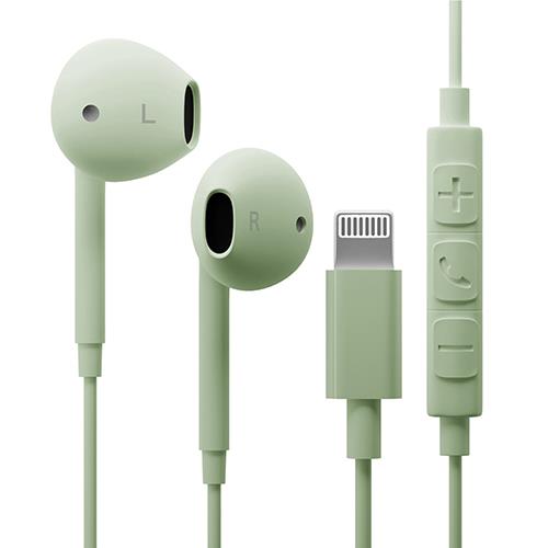 PGA PG-SEIE3GR6 グリーン Lightningコネクタ ステレオイヤホン