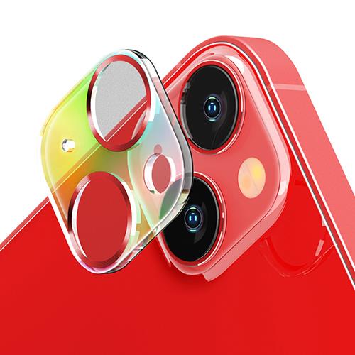 PGA PG-22RCLG17RD オーロラ/レッド iPhone 14/14 Plus用 カメラフルプロテクター