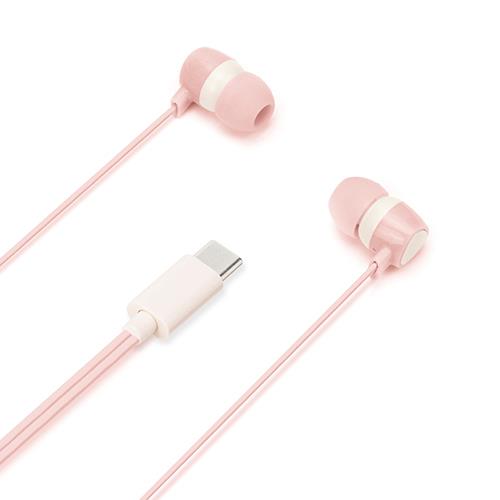 PGA PG-SECE3PK1 USB Type-Cコネクタ ステレオイヤホン カナルタイプ ピンク