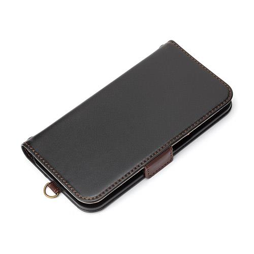 PGA iPhone15 Pro用 フリップカバー ブラック