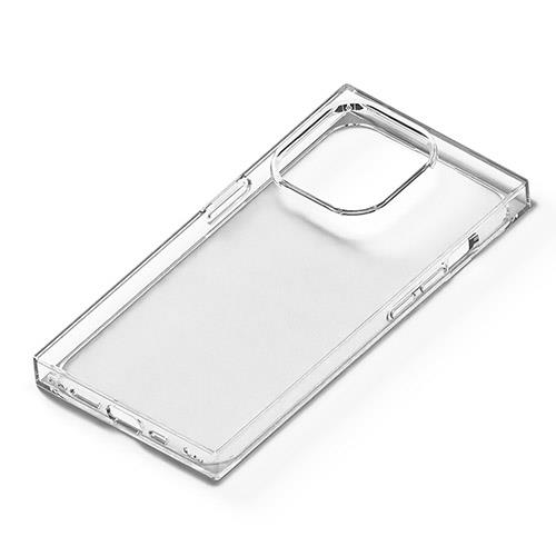 PGA iPhone15 Pro用 ソフトケース スクエアデザイン クリア