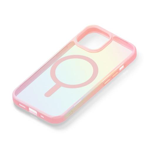PGA PG-23AMGPT09PK(ｵｰﾛﾗ/ﾋﾟﾝｸ) iPhone 15/14/13用 MagSafe対応 ハイブリッドケース