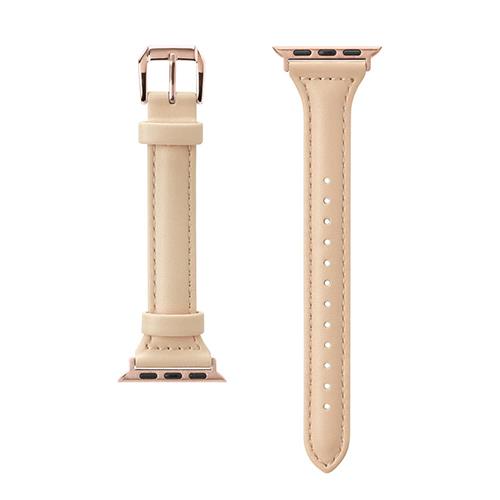 PGA PG-AW41PU03BE(ベージュ) Apple Watch 41/40/38mm用 PUレザーバンド