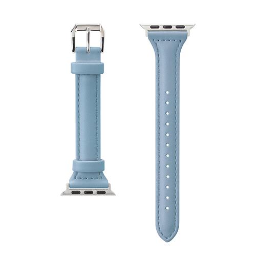 PGA PG-AW41PU04BL(ブルー) Apple Watch 41/40/38mm用 PUレザーバンド