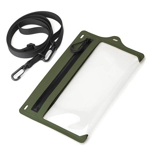 PGA PG-OUT03GR グリーン スマートフォン用 アウトドア 防水ポーチ