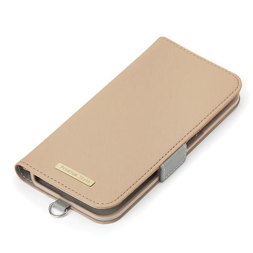 PGA PG-24AFP04BE サフィアーノ調/ベージュ iPhone16用 フリップカバー