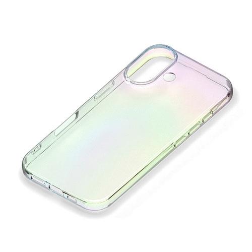 PGA PG-24ATP02AR(オーロラ) iPhone16用 クリアソフトケース