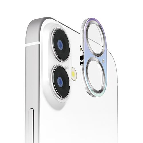 PGA PG-24ACLG13SV オーロラ/シルバー iPhone16/16Plus用 カメラフルプロテクター