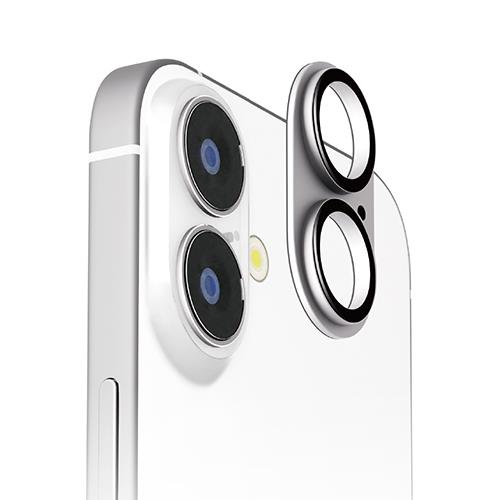 PGA PG-24ACLG18SV(アルミ/シルバー) iPhone16/16Plus用 カメラフルプロテクター