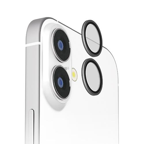 PGA PG-24ACLG19BK(ブラック) iPhone16/16Plus用 カメラレンズプロテクター