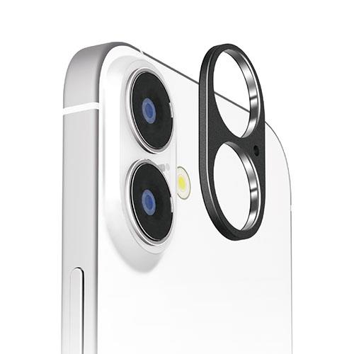 PGA PG-24ALGD04BK(アルミ/ブラック) iPhone16/16Plus用 カメラレンズフレーム