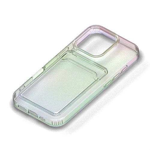 PGA PG-24BCTP02AR オーロラ iPhone16Pro用 クリアポケットケース