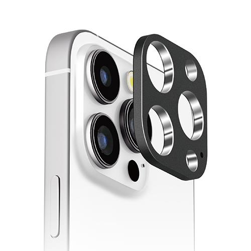 PGA PG-24BLGD04BK(アルミ/ブラック) iPhone16Pro/16ProMax用 カメラレンズフレーム