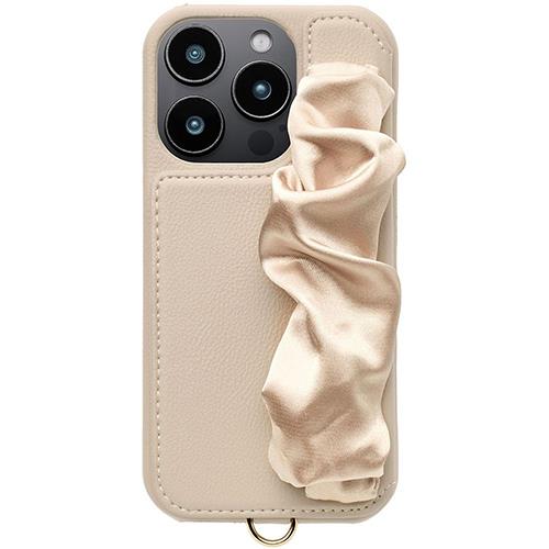 UNiCASE(ユニケース) UNICSIP24MP2CSBE Classy Scrunchie Case for iPhone16Pro用(beige)