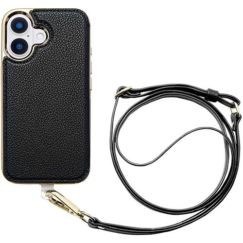 UNiCASE(ユニケース) UNICSIP24M2CBBK Cross Body Case Duo for iPhone16用(black)