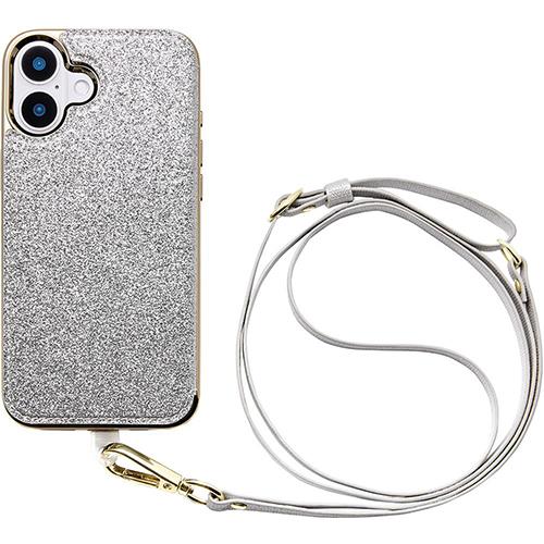 UNiCASE(ユニケース) UNICSIP24L2CBSS Cross Body Case Duo for iPhone16Plus用(shine silver)