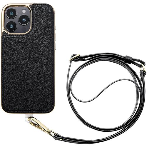 UNiCASE(ユニケース) UNICSIP24LP2CBBK Cross Body Case Duo for iPhone16ProMax用(black)