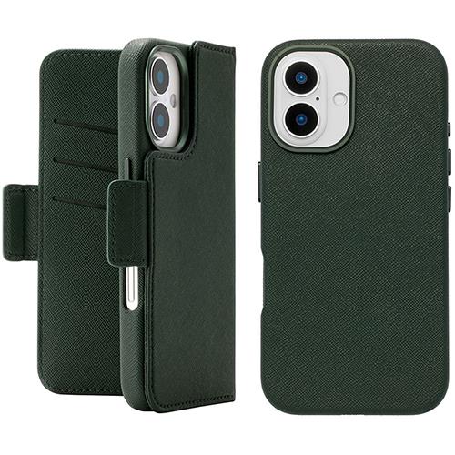 UNiCASE(ユニケース) UNICSDIP24M2MFGN 2Way Mag Flip Case for iPhone16用(green)