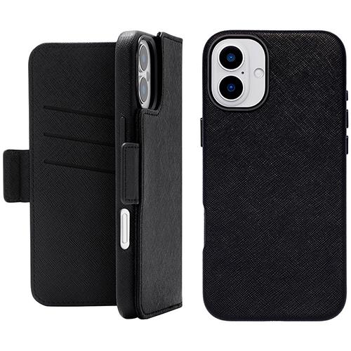 UNiCASE(ユニケース) UNICSDIP24L2MFBK 2Way Mag Flip Case for iPhone16Plus用(black)