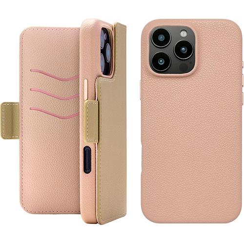 UNiCASE(ユニケース) UNICSDIP24LP2MFBE 2Way Mag Flip Case for iPhone16ProMax用 beige)