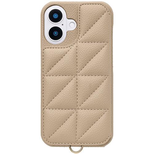 UNiCASE(ユニケース) UNICSIP24M2TPBE Triangle Puffy Case for iPhone16用(beige)