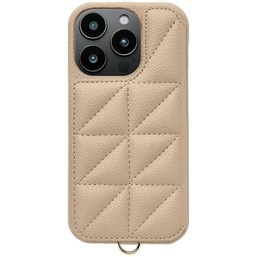 UNiCASE(ユニケース) UNICSIP24MP2TPBE Triangle Puffy Case for iPhone16Pro用(beige)