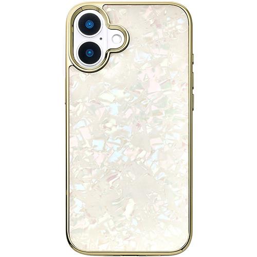 UNiCASE(ユニケース) UNICSIP24L0GSGD Glass Shell Case for iPhone16Plus用(gold)