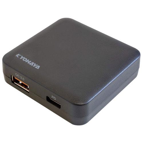 キョウハヤ JKPD20A1BK(ブラック) USB充電器 薄型 2ポート